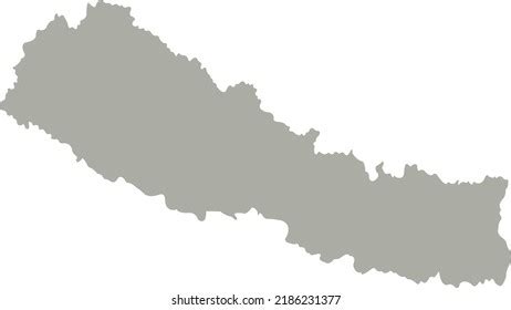 Vector Illustration Nepal Map Stock Vector (Royalty Free) 2186231377 ...