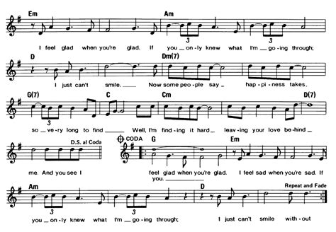 CAN'T SMILE WITHOUT YOU Sheet music | Easy Sheet Music