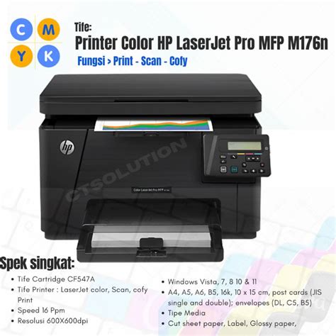 Jual Printer HP Color LaserJet Pro MFP M176n CF547A Shopee Indonesia