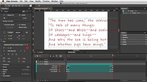 Adobe Edge Animate CC Tutorial Animating Type YouTube