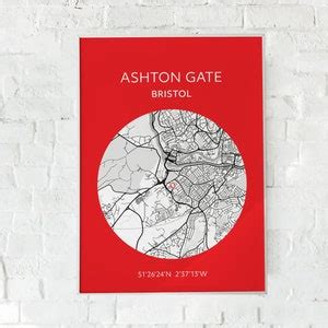 Bristol City: Ashton Gate Map Print - Etsy