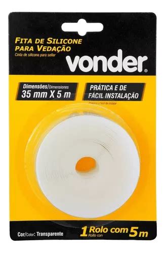 Fita Veda Fresta Porta Janela Transparente 35mm 5m Vonder Frete grátis