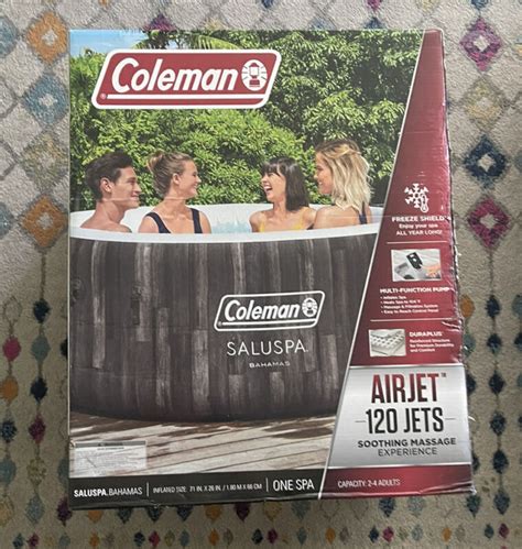 Coleman Bahamas Airjet Inflatable Hot Tub 120 Jets Brand New Factory Sealed For Sale From