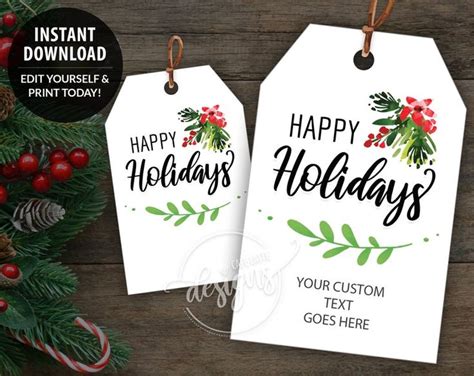 happy holidays gift card printable - Kami Cartwright