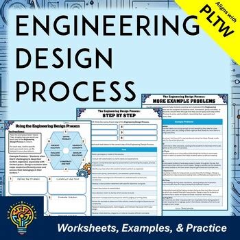 Engineering Design Process Practice Worksheets, aligns with PLTW