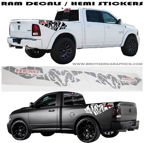 2019 2020 2021 2022 2023 Dodge Ram Rebel Side Decals Ram 1500 Body Stripes Auto Motor Stripes