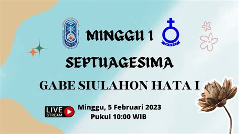 Minggu I Septuagesima Wib Youtube