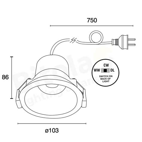 Brilliant Archy Black 8w LED Downlight Low Glare Deep Recessed Bitola