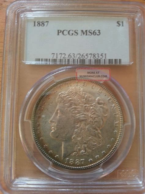 1887 Morgan Dollar Ms 63 Pcgs