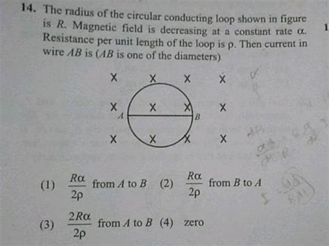 14 The Radius Of The Circular Conducting Loop Shown In Figure Is R