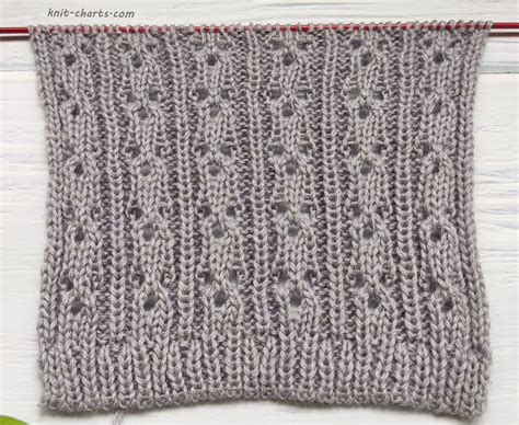 Free Knitting Patterns - Vertical Lace Knit Stitch