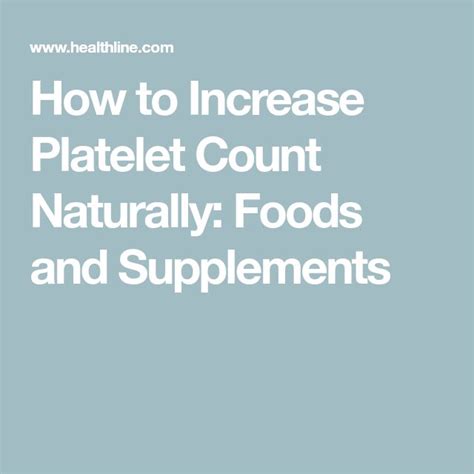 How To Increase Platelet Count Naturally Foods And Supplements Platelets Natural Health