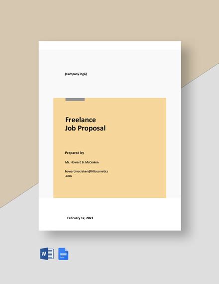 Simple Freelance Job Proposal Template - Word | Google Docs | Template.net