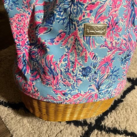 Lilly Pulitzer Bags Nwt Lilly Pulitzer Wicker Basket Tote Seek And