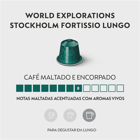 Cápsulas de Café Nespresso Stockholm Fortissio Lungo 10 Cápsulas no