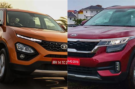 Kia Seltos Vs Tata Harrier Mid SUV Spec Comparison Dimensions