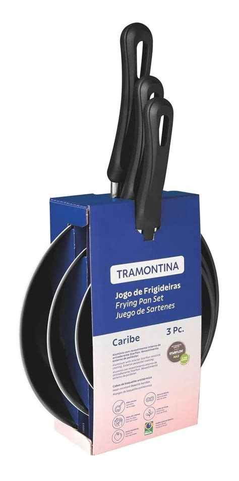 Kit Frigideiras Tramontina Antiaderente Starflon Caribe 3 Un Frete grátis