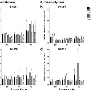 Gene Expression Of Ivd Related Markers A B Foxf And C D Krt Is