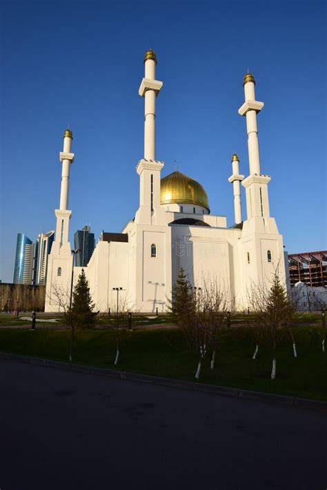 The NUR ASTANA Mosque in Astana Editorial Photo - Image of trees, kazakhstan: 53587511