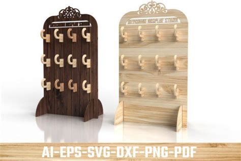 Laser Cut Files Earring Display Stand Earring Display Stands Laser Cut