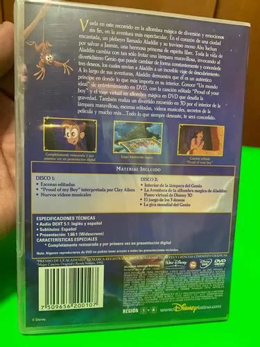 Aladdin Edición Especial 2 Discos Disney Dvd en venta en Iztapalapa