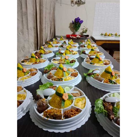 Jual Tumpeng Mini Mika Sekat 20 Cm TUMINI STANDAR Nasi Kuning Tumpeng