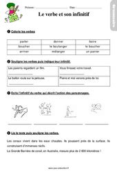 Exercice conjugaison CE1 en ligne révisions et leçons