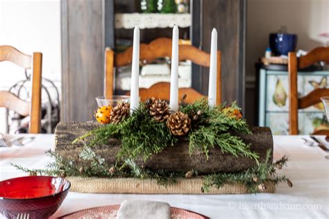 Yule Log Centerpiece for Your Christmas Table | Hearth and Vine