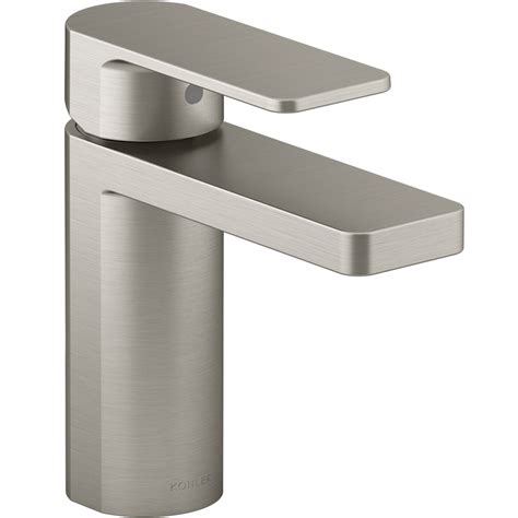 Kohler Parallel Single Handle Single Hole Bathroom Faucet In Vibrant Brushed Nickel The Home