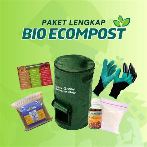 jual paket bio ecompost compost bag  liter bak tong komposter sampah