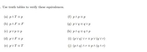 Solved Use Truth Tables To Verify These Equiva Solutioninn