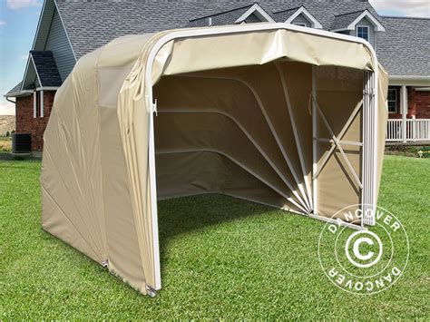 Folding garage (Car), ECO, 2.5x6.1x2 m, Beige - Dancovershop UK