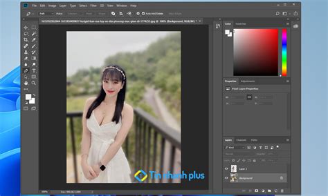 Làm mờ vùng chọn trong Photoshop Tin nhanh Plus Final Blade