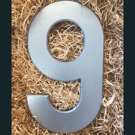 Extra Large House Numbers Silvergrey Powder Coat Finish 295cm