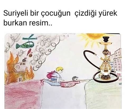 Suriyeli çocuğun çizdiği Yürek Burkan Resim 2318419 Uludağ Sözlük Galeri