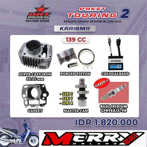 Jual Paket Bore Up Brt Touring Karisma Supra X Kirana Cc