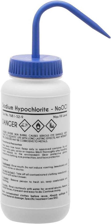 Buy Wash Bottle For Sodium Hypochlorite Bleach Ml Labeled With