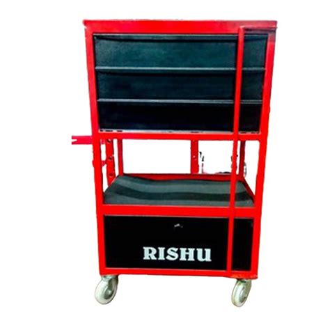 Red And Black Mild Steel Tools Trolley For Industrial At Rs