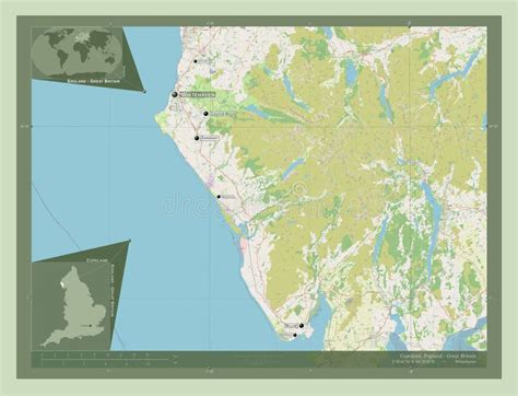 Copeland England Great Britain Osm Labelled Points Of Citie Stock