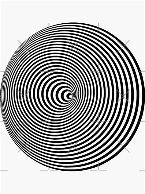 Spiral Optical Illusion Sticker For Sale By Azeezas Redbubble