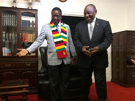 Watch Ramaphosa Congratulates New Zimbabwe President Emmerson