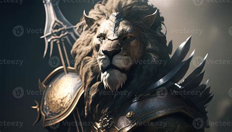 lion warrior, digital art illustration, 23005287 Stock Photo at Vecteezy