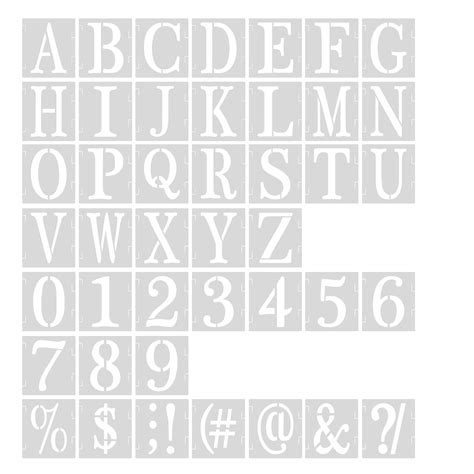 Buy Aiex 43pcs 1 Inch Letter And Number Templates Reusable Plastic