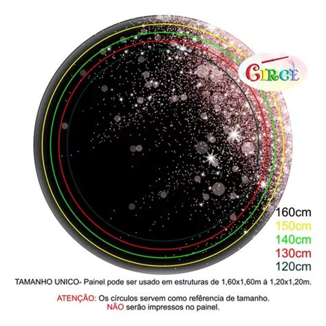 Comprar Painel Redondo Rose Gold Em Tecido Sublimado D Tam U