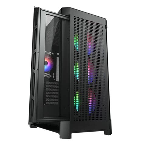 Cougar Airface Pro RGB Tempered Glass Mid Tower E ATX Case Black