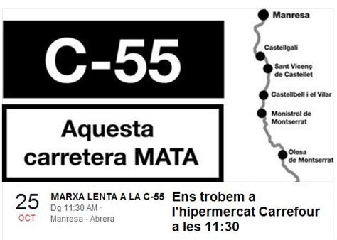 MARXA LENTA PEL DESDOBLAMENT DE LA C 55 Blog Guia ManresaBlog Guia