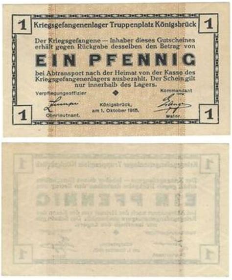 Pfennig Konigsbruck Pow Camp Alemania Numista