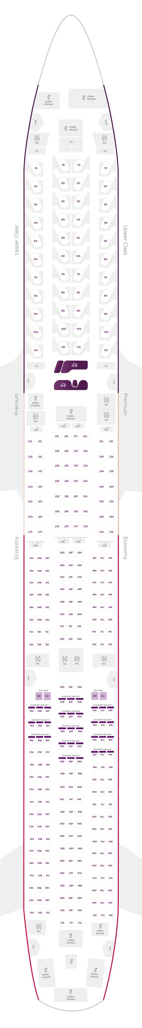 A350 Airbus 1000 Seat Map - Map Of South America