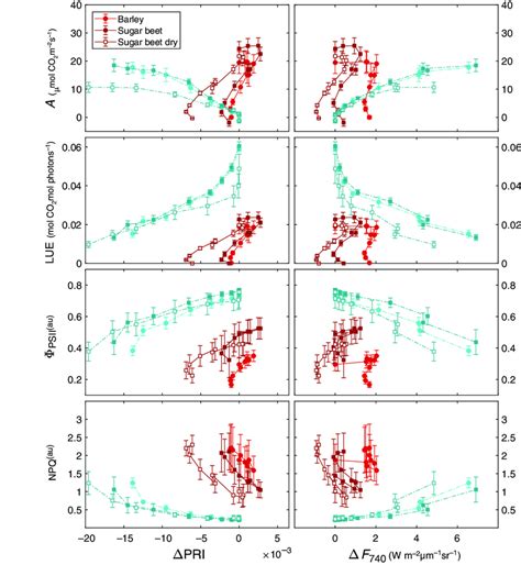 Relation Of Photosynthetic Co 2 Assimilation A Light Use Efficiency