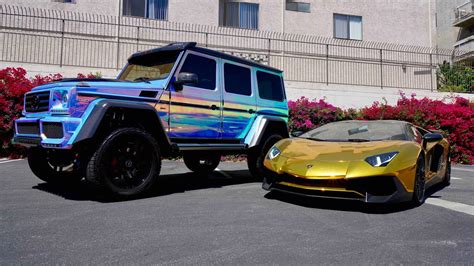 Rdbla Black Out Wraith Gold Lambo Rainbow Chrome G Wagon Youtube